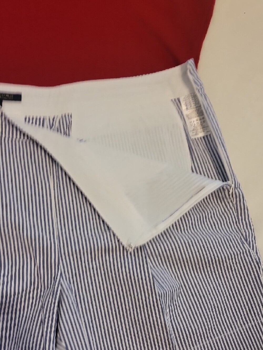 Brooks Brothers Navy and White Striped Seersucker Shorts - Picture 4 of 5